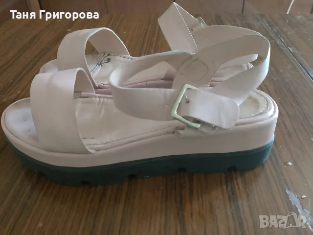 Бледо розови дамски сандали естествена кожа , снимка 2 - Сандали - 55736895