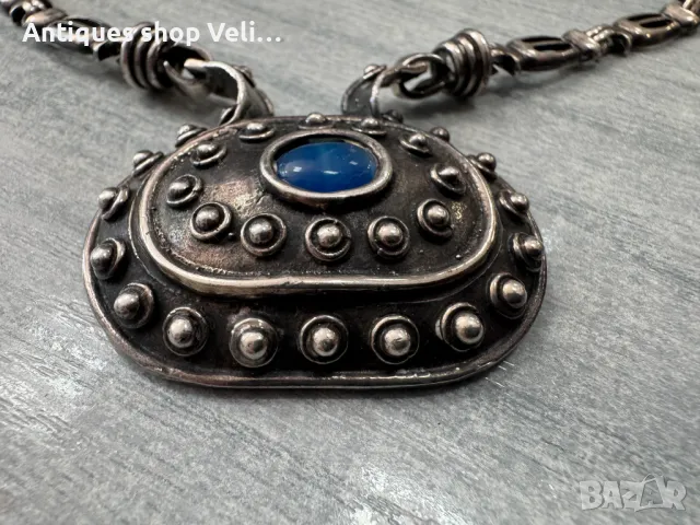 Винтидж сребърно колие №6825, снимка 3 - Антикварни и старинни предмети - 50110190