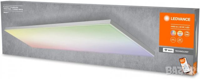 LEDVANCE Smart LED плафон, панел за вътрешна употреба с WiFi технология, сменяем цвят на светлината, снимка 2 - Лед осветление - 39972326