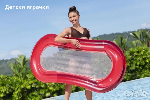 Надуваем дюшек BESTWAY, мрежесто дъно, 160x84 см, PVC, син/червен, снимка 5 - Надуваеми играчки - 49927866