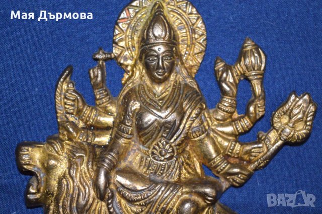 старинна ориенталска фигурка от позлатен бронз, снимка 4 - Антикварни и старинни предмети - 17352094