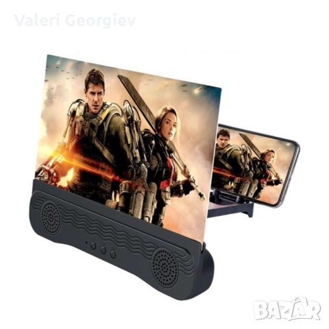 Увеличителен 12-инчов екран с двоен Bluetooth високоговорител, снимка 5 - Тъч скрийн за телефони - 52417826