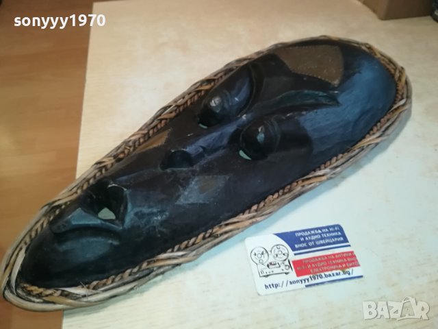 ДЪРВЕНА МАСКА ОТ ГЕРМАНИЯ 52Х22СМ 1702241734, снимка 3 - Антикварни и старинни предмети - 44340284