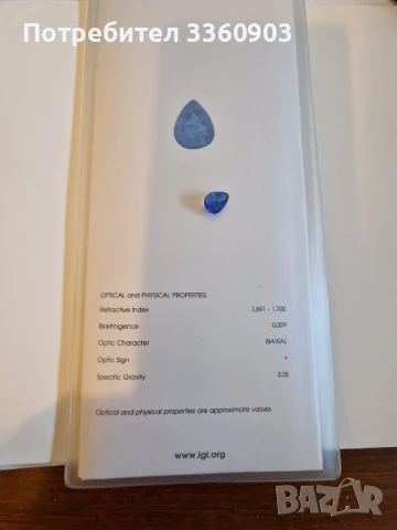 Скъпоценен камък-Танзанит-3.40 карата, снимка 9 - Пръстени - 50850701