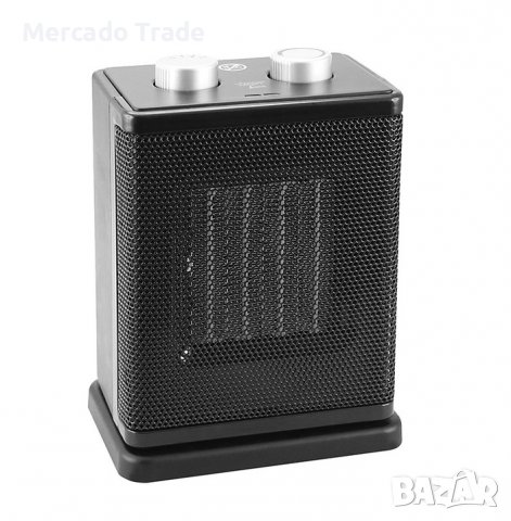 Керамична вентилаторна печка Mercado Trade, 1500W, Черен