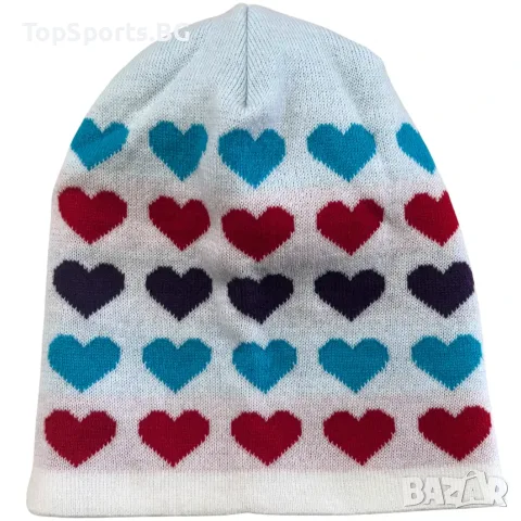 Зимна Шапка Hearts White, снимка 2 - Шапки - 56272596