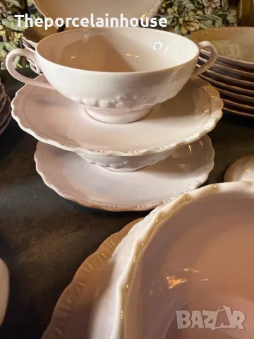 Hutschenreuther- Сервиз за хранене за 14 човека като Нов Розов порцелан, снимка 10 - Сервизи - 48404574