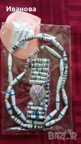 Ръчна изработка на бижута от хартия и квилинг  0.50лв лакирани са със декопажен лак, снимка 5 - Колиета, медальони, синджири - 29238047