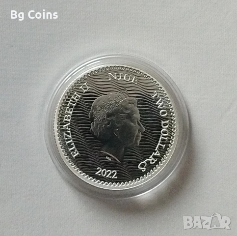 Сребро 1 OZ 2022 Пират, снимка 2 - Нумизматика и бонистика - 33642361