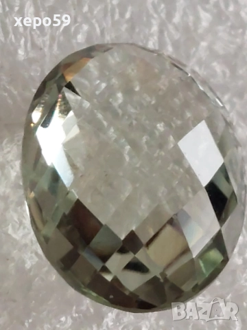 Прекрасен натурален 16 каратов двустранно фасетиран аквамарин с морско зелен оттенък/диамант,рубин/, снимка 4 - Други - 52470456