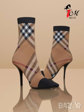 дамски боти на ток burberry , снимка 3 - Дамски боти - 50748461