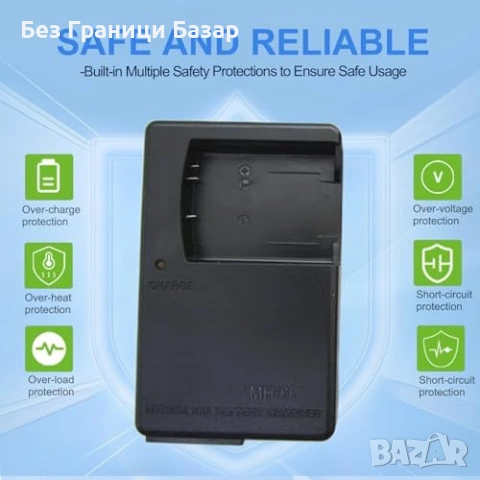 Ново EN-EL19 зарядно за Nikon Coolpix A100 S3300 S7000 + AC кабел фото, снимка 4 - Батерии, зарядни - 53073629