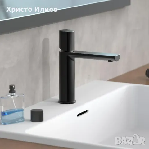 Смесител за мивка със сифон Дизайнерски Модерен Луксозен внос от Германия Черен