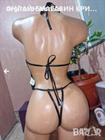 Боди Кожа с мокър ефект 42/л, снимка 3 - Корсети, бюстиета, топове - 54306302