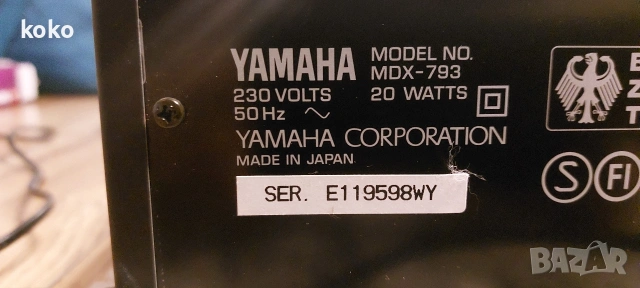 minidisc yamaha mdx 793, снимка 3 - Ресийвъри, усилватели, смесителни пултове - 53260381