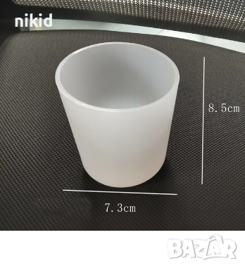 Висок малък голям цилиндър силиконов молд форма калъп за свещи восък гипс сапун смола свещ саксия, снимка 9 - Форми - 32225909