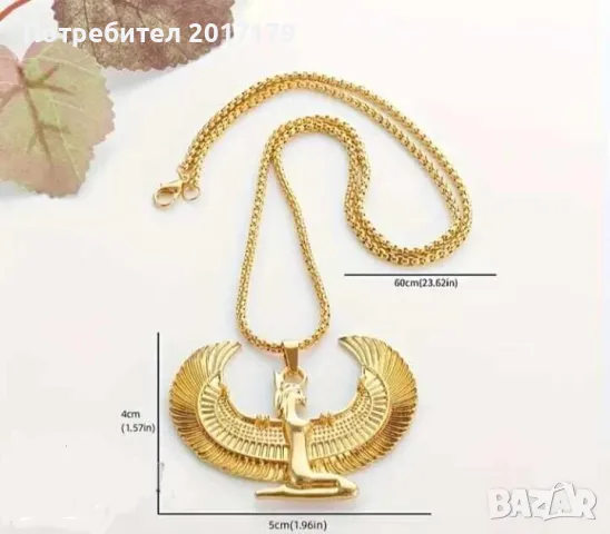 Колие Египетската Богиня Маат, снимка 2 - Колиета, медальони, синджири - 49647162
