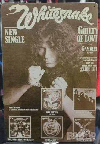 WHITESNAKE 1983-метална табела(плакет)