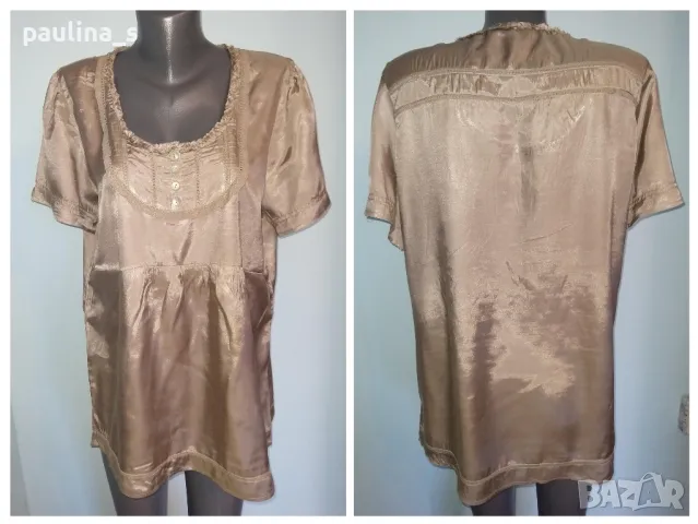 Два различни броя / Туника от пясъчна коприна, цвят нюд "Fransa" и "Vero Moda" / голям размер , снимка 2 - Туники - 28487778