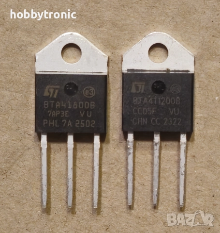 Симистори BTA26 600B, BTA41 600B, 800B, 1200B Triac TOP3, снимка 2 - Друга електроника - 39785546