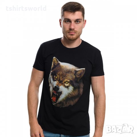 Нова мъжка тениска с дигитален печат Зъбат вълк, Серия Вълци, снимка 14 - Тениски - 27597329