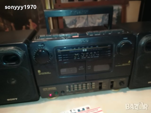 SONY-КАСЕТОФОН С 2 КОЛОНИ 1704231507, снимка 4 - Радиокасетофони, транзистори - 40389444