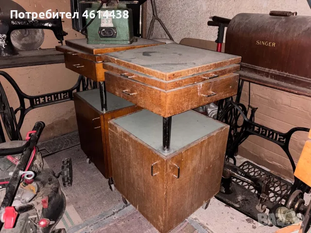 Стари Мултифункционални Лабораторни Дървени Шкафчета, Стар Мултифункционален Лабораторен Дървен Шкаф