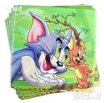 Том и Джери Tom and Jerry сини 10 парти салфетки рожден ден, снимка 2 - Аксесоари за кухня - 37359719
