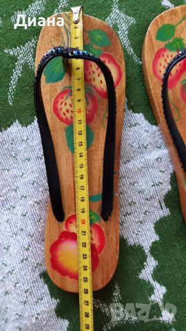 Дървени джапанки, снимка 4 - Чехли - 39235279