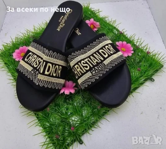 Christian Dior Дамски Черни Чехли Кристиян Диор Код P919