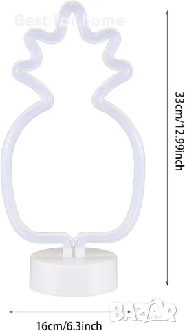 Neon Pineapple Light Неонови LED светлини, снимка 4 - Други - 49727407