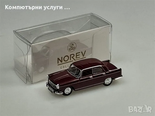 PEUGEOT 404 1968  - мащаб 1:87 на Norev моделът е нов в кутия, снимка 4 - Колекции - 55748235