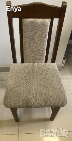 Трапезен стол с тапицерия, снимка 2 - Столове - 52039885