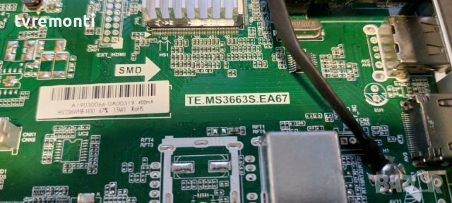 MAIN BOARD, TE.MS3663S.EA67 for 24 inc DISPLAY for CROWN 2433T2 HD SMART дисплей LMDS236-D16D​, снимка 2 - Части и Платки - 42894421