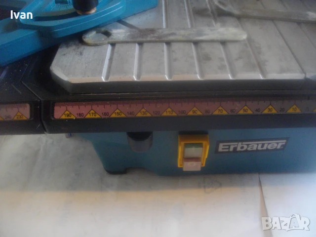 750 вата ф180мм английска оригинална ел. машина рязане плочки плочи камък облицовки ERBAUER отлична, снимка 4 - Други инструменти - 51252820