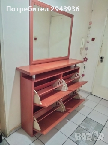 Шкаф за обувки с огледало , снимка 3 - Шкафове - 51762380