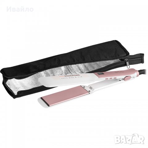 Преса за коса ECG ZV 1255 Ceramic Wide, 60-75W, 210 °C, Бял, снимка 4 - Преси за коса - 37739698