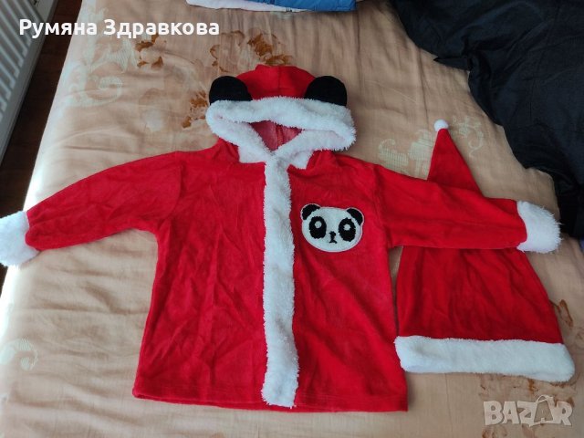 Коледен комплект Дядо Коледа, елф 86 размер, снимка 2 - Комплекти за бебе - 34240462