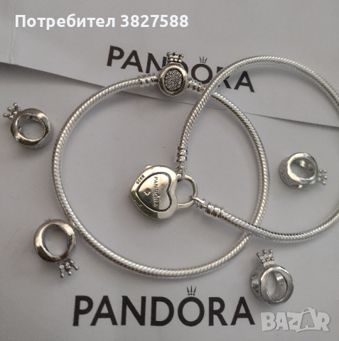 Сребърни гривни Pandora , снимка 1 - Гривни - 44739607