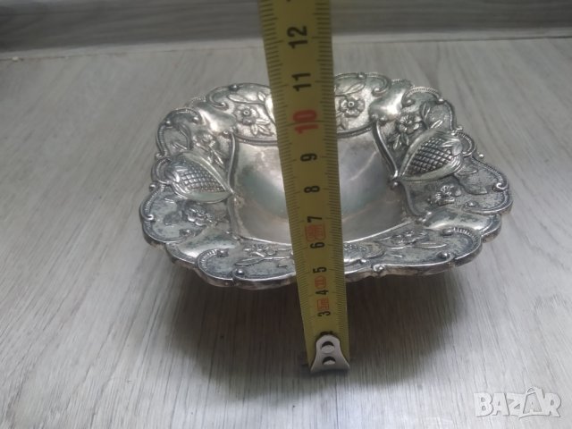 посребрена купа в стил арт деко, снимка 3 - Антикварни и старинни предмети - 40310390