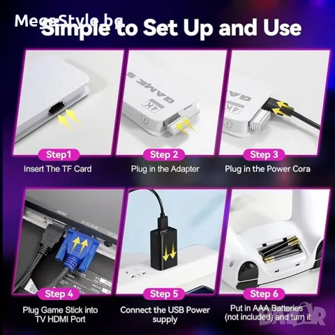  Ретро игрова конзола 4K HDMI с над 40 000 игри, 23 емулатора, plug-and-play, два 2.4 GHz безжични к, снимка 3 - Други игри и конзоли - 56072315
