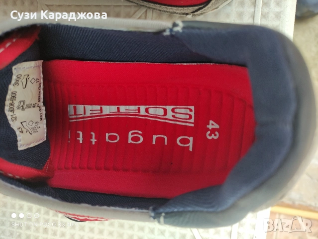 Червени сникърси Bugatti, снимка 5 - Маратонки - 53275285