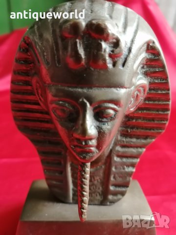 Стара Египетска Бронзова Статуетка , Фигура ТУТАНКАМОН, снимка 3 - Антикварни и старинни предмети - 34297608