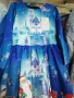 синя рокля леденото кралство, българско производство, елегантна, с дълъг ръкав. , снимка 1