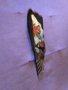Икона тарикатска малка рисувана ръчно на дърво Свети Георги 202х65х10мм, снимка 4