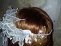 Ефектно венче  с перли и спираловидни ленти за сватба или моминско парти, снимка 4
