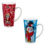 2 броя Комплект коледни високи чаши Дядо Коледа и снежен човек, 480 мл, снимка 1 - Чаши - 42754508