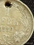 Сребърна монета 1 лев 1882г. Княжество България продупчена за НАКИТ, НОСИЯ, КОЛЕКЦИЯ 44763, снимка 3
