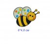 Пчела Пчеличка с бляскави крила емблема апликация за дреха дрехи самозалепваща се