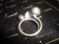 СТАР СРЕБЪРЕН ВИНТИДЖ ТОПЧЕСТ АРТ ДИЗАЙНЕРСКИ ПРЪСТЕН с БЯЛ ЕМАЙЛ и КРИСТАЛЧЕТА 19446, снимка 14